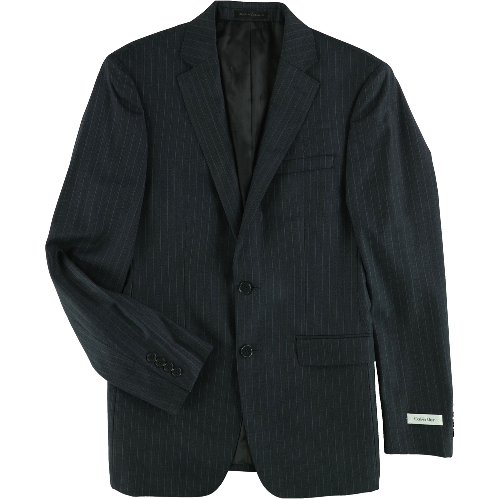 Calvin Klein Mens Slim-fit Two Button Blazer Jacket, Blue, 38 Regular